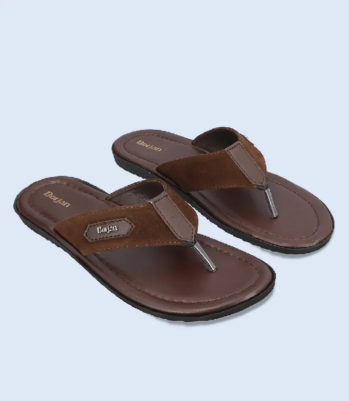 BM5637-BROWN-Men Chappal