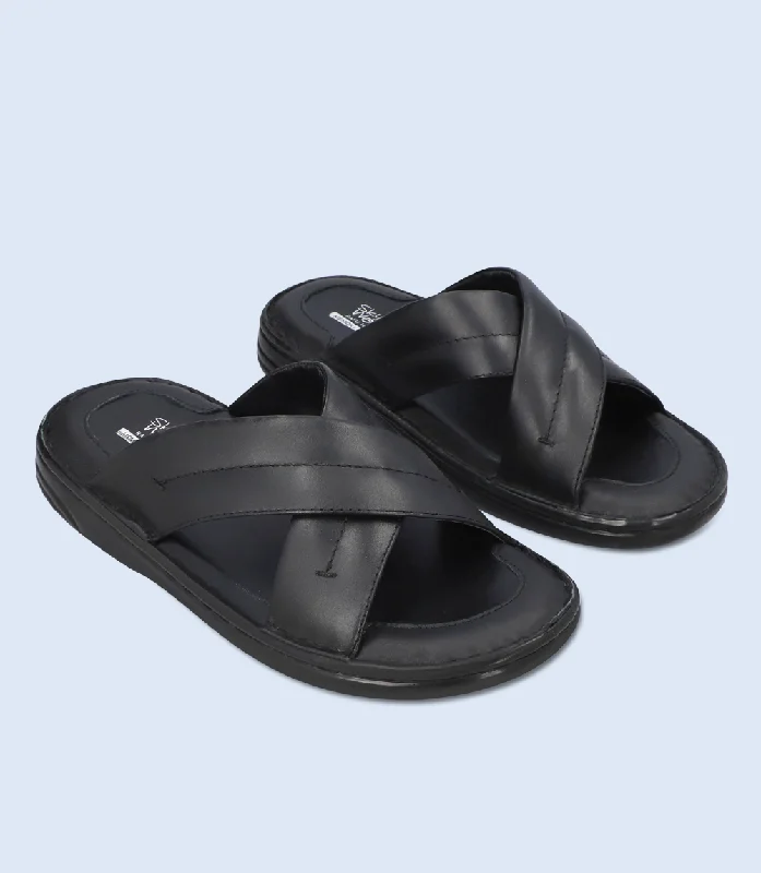 BM5904-BLACK-Men Comfort Slipper