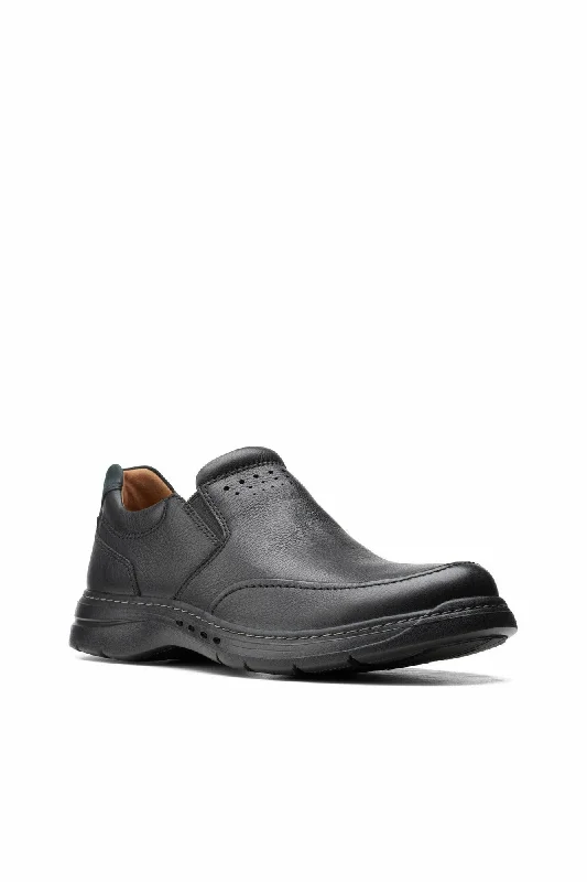 Clarks Un BrawleyStep Black Leather