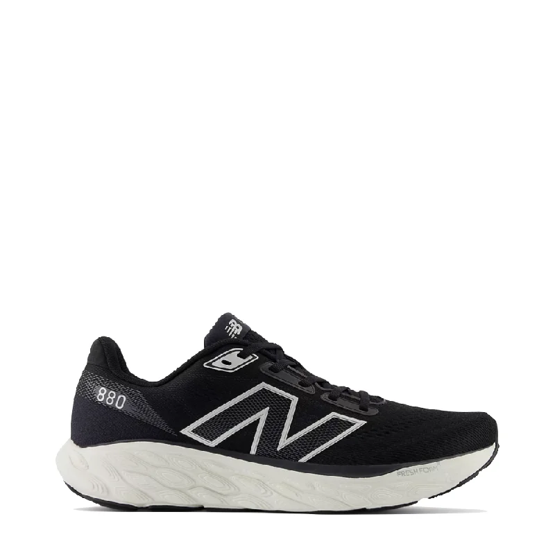 New Balance Men's Fresh Foam X 880v14 in Black with Sea Salt and Silver Metallic