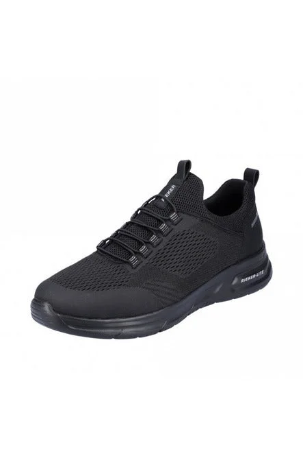 Rieker Mens Shoe B7363 black Water repellent