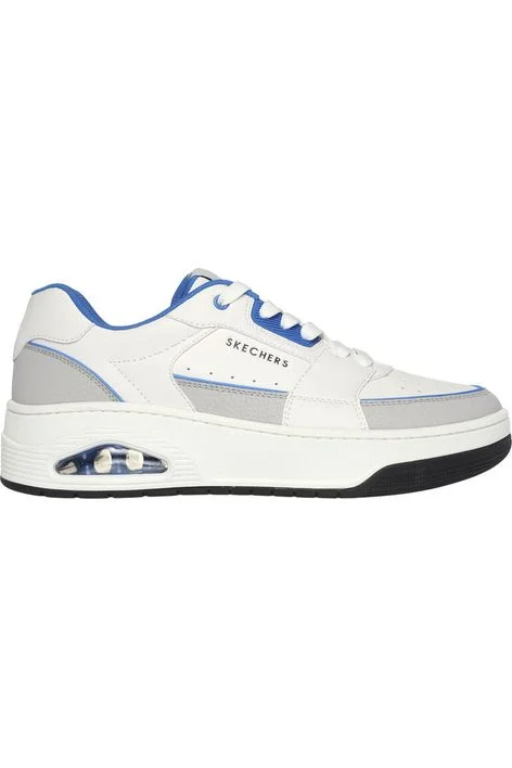 Skechers 183140 Uno Court in White/Blue