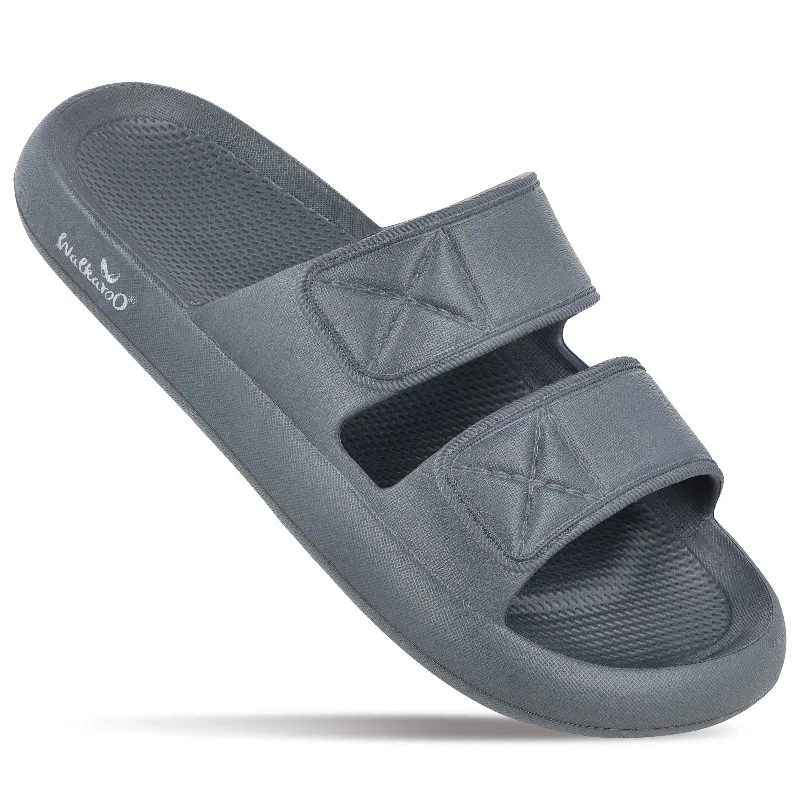 Walkaroo Men Striped Casual Flip-Flop  - WC4253 Grey