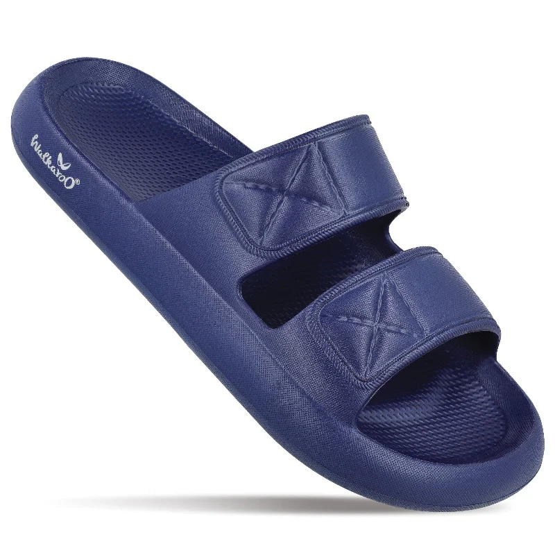 Walkaroo Men Striped Casual Flip-Flop  - WC4253 Navy Blue