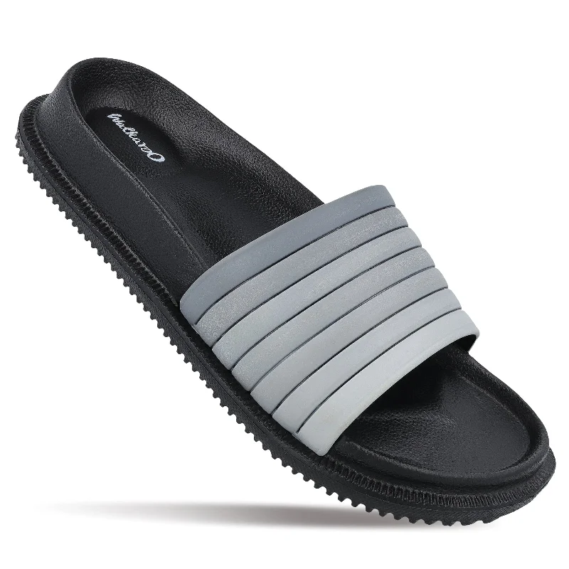 Men's Flip Flop Sliders  - WC4845 Black Grey