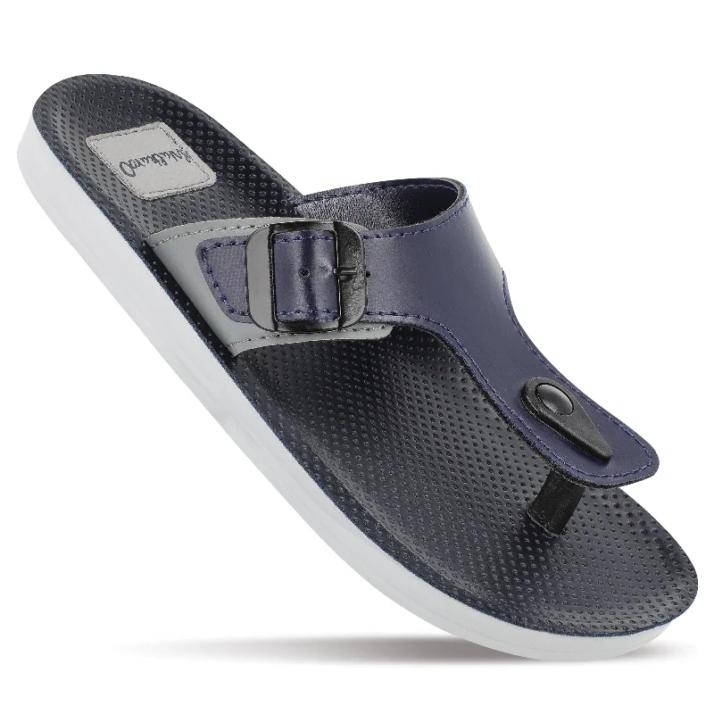 Walkaroo Men Solid Thong Sandals  - 13123 Blue Grey