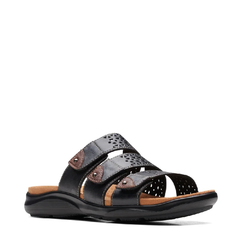 Clarks Women's Kitly Walk Slide Sandal in Black