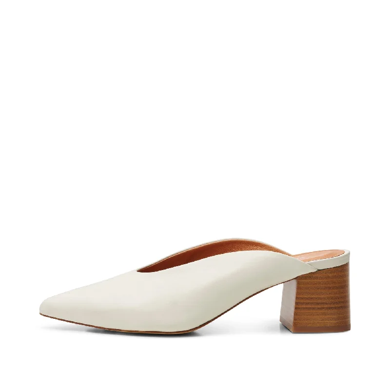 Emma mule leather - OFF WHITE