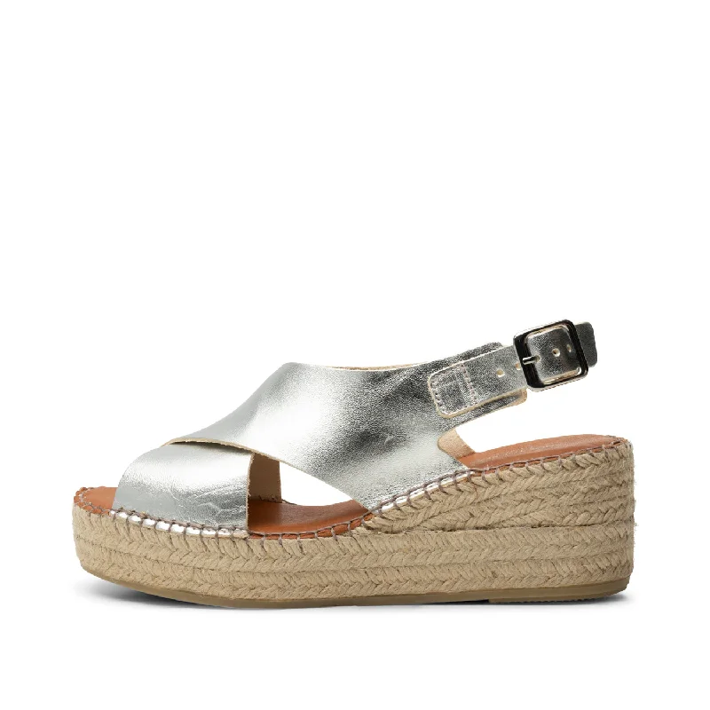 Orchid wedge leather - SILVER