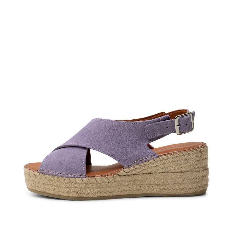 Orchid wedge suede - MAUVE