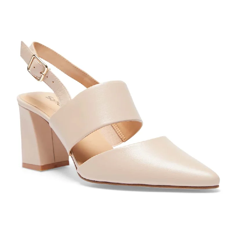 Kitson Heel in Blush Leather