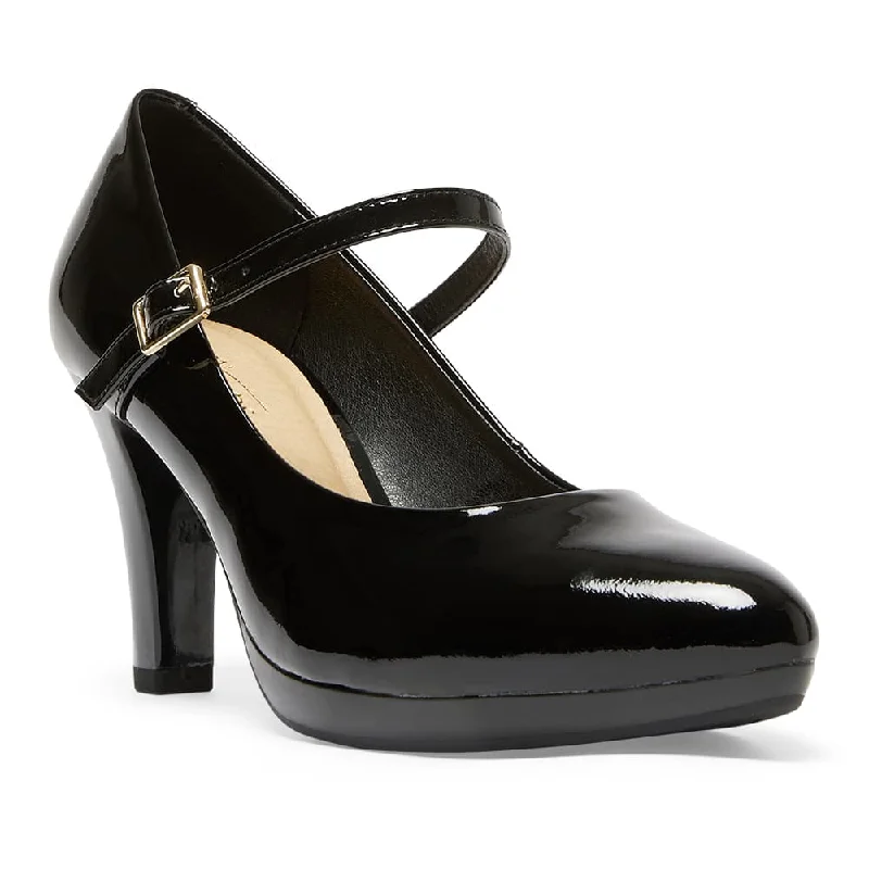 Otis Heel in Black Patent