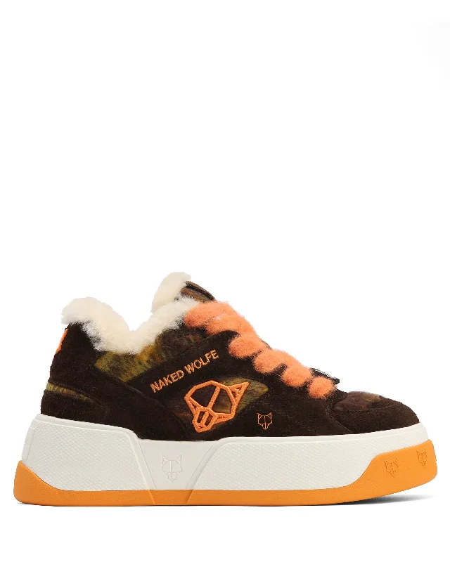 Crash Hairy Cow Suede/Wool Orange