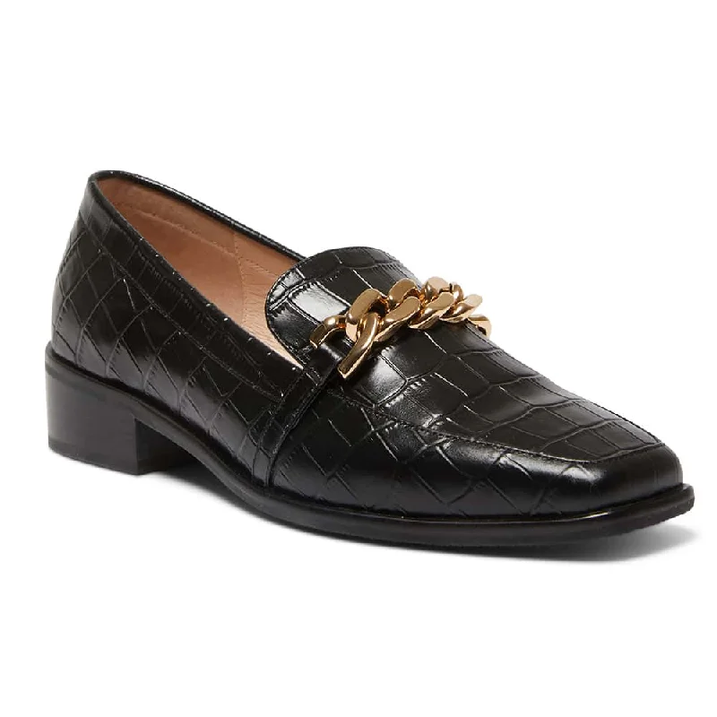 Dalton Loafer in Black Croc