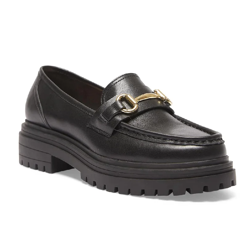 Kalista Loafer in Black Leather