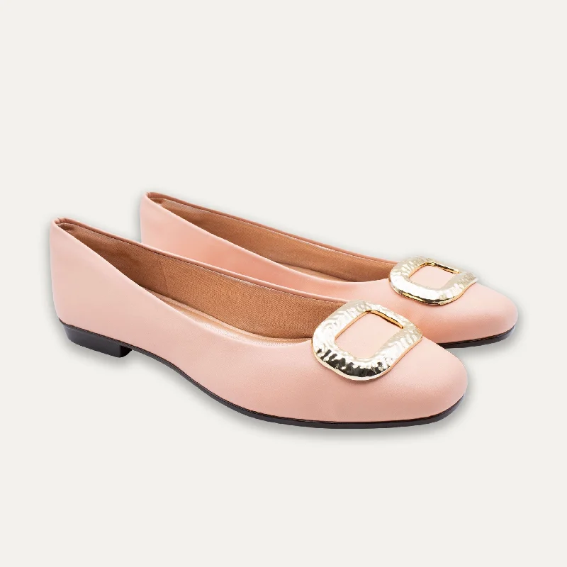 Narcisa Apricot Ballet Flats