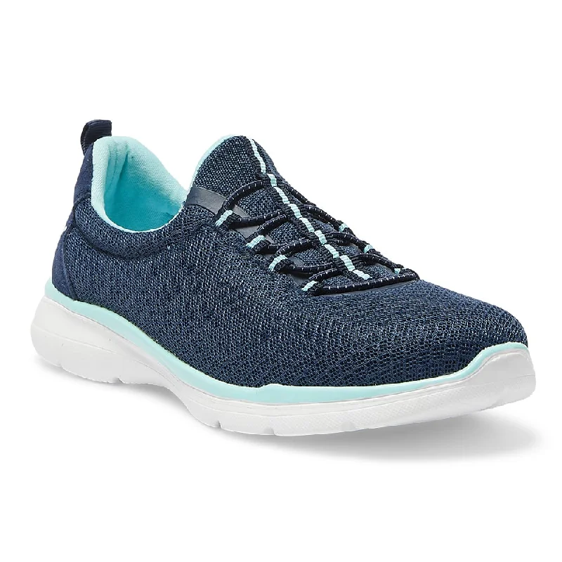 Quattro Sneaker in Navy/blue Knit