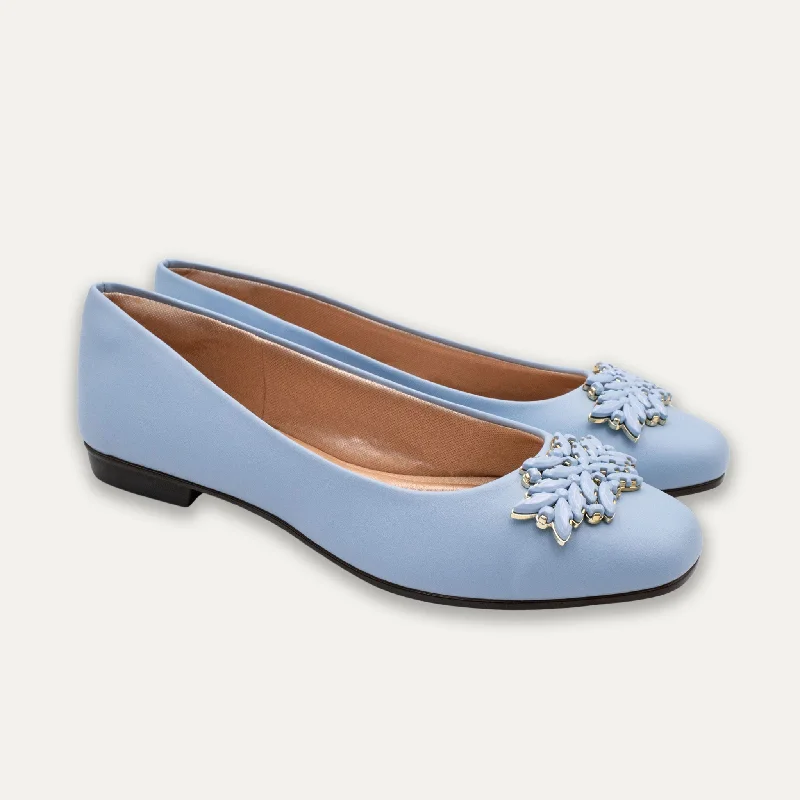 Reina Blue Ballet Flats