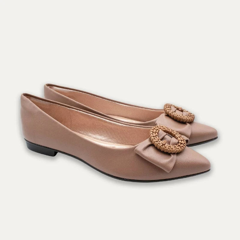 Tatiana Tan Pointed Toe Flats