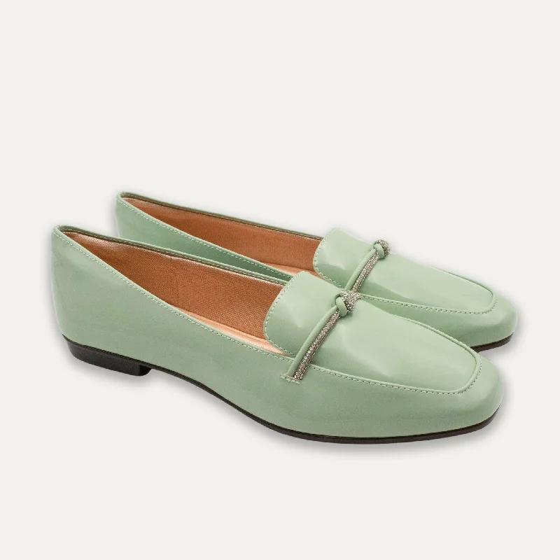 Viv Matcha Round Toe Loafers